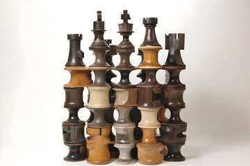 chess pieces on the board