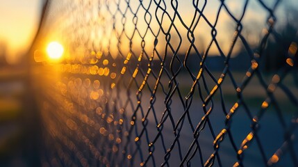 Shadow of wire fence with sharp lines pavement contrast and minimalist tone perfect for mood or abstract visuals