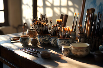 incense sticks in a buddhist temple