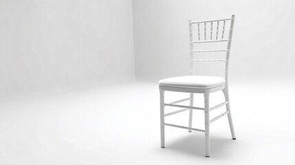 Modern White Chair on Clean White Background UHD Wallpaper