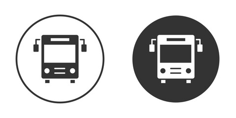 Bus icon vector illustration solid. vector logo template in trendy flat style