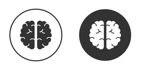 Brain icon vector illustration solid. vector logo template in trendy flat style