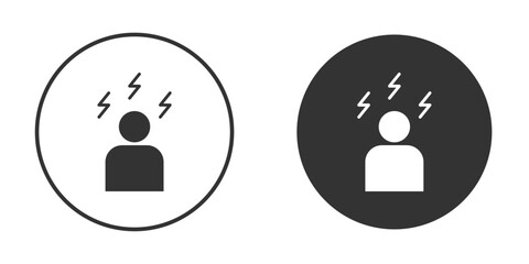 Anxiety icon vector illustration solid. vector logo template in trendy flat style