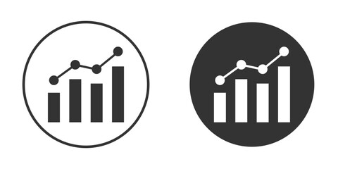 Statistics icon vector illustration solid. vector logo template in trendy flat style
