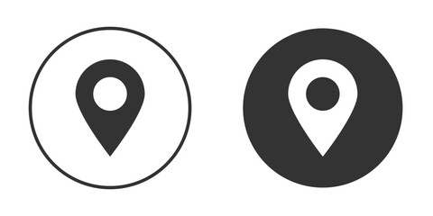 Pin icon vector illustration solid. vector logo template in trendy flat style