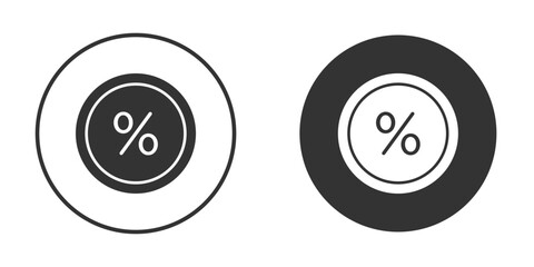 Percentage icon vector illustration solid. vector logo template in trendy flat style