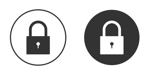 Lock closed icon vector illustration solid. vector logo template in trendy flat style