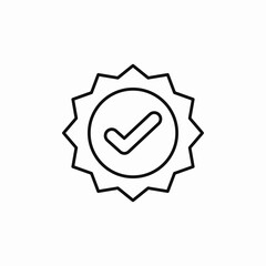 verified badge icon sign vector