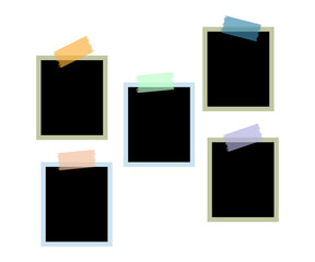 Blank Photo Frames with Colorful Tape Set