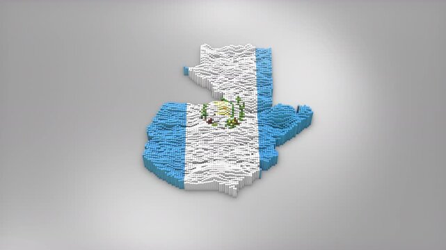 Guatemala country opener intro with 3d bars forming the map with Waving Flag Design which useful for news, political events, sports intros and presentation.