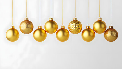 golden Christmas baubles