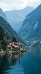 Villa La Angostura — Lakeside Town with Steep Forested Hills and Serene Mountain Views