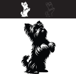Affenpinscher Howling Silhouette