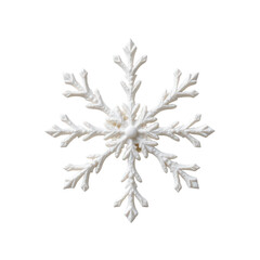 Intricate Snowflake Design on Transparent Background for Winter Themes