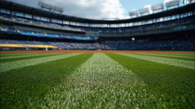 Baseball field in stadium