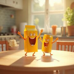 Juice and Soda Dancing Emoji — Fun 3D Animated Beverage Icons