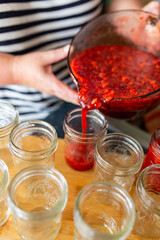 Strawberry Jam Making Pour