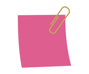 Blank Memo Note with Clip Vector Illustration
