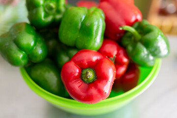 red and green peppers