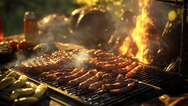A variety of grilled meats