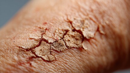 Fototapeta premium Extreme close-up of cracked and dry skin