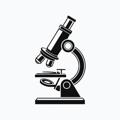 Microscope Icon – Science Tool, Laboratory Equipment, Research Symbol

