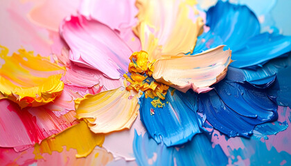acrylic painting of abstract palette