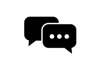 Fototapeta premium Two speech bubbles overlapping each other showing a conversation or dialogue illustration design