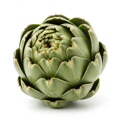 Fototapeta premium Fresh green artichoke isolated on a white background