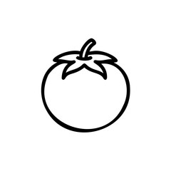 Simple outline a yellow cherry tomato on food fruit