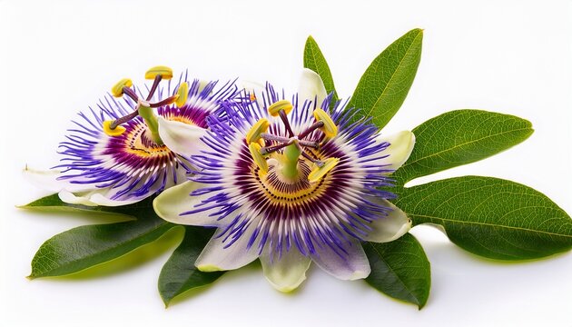 passiflora passionflower isolated on white background