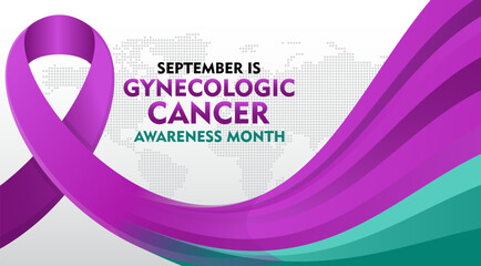 September is Gynecologic Cancer Awareness Month. Suitable for background, banner, placard, card, and poster design template