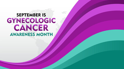September is Gynecologic Cancer Awareness Month. Suitable for background, banner, placard, card, and poster design template
