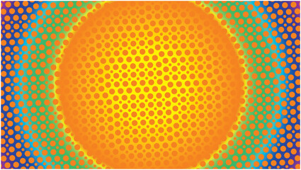 Abstract colorful suneam background with dots. Dimension 16:9. Vector illustration.