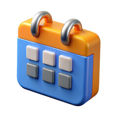 3d rendered cartoon calendar icon isolated on transparent background