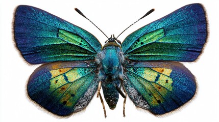 Stunning Blue Green Butterfly Closeup - Nature Wildlife Photography