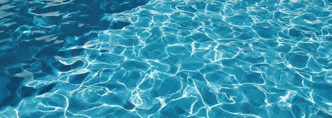 Obraz premium Pool water texture, sunlight ripples, summer, outdoor background, website design