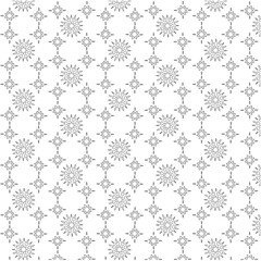 Delicate repeating floral motif in grayscale with heart shape pattern background design