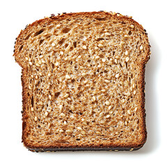 Slice of Whole Grain Bread with Sesame Seeds