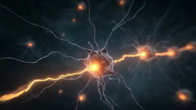 Visual representation of synaptic pathways decreasing signal strength in response to an unchanging luminous input symbolizing receptor signal dimming.