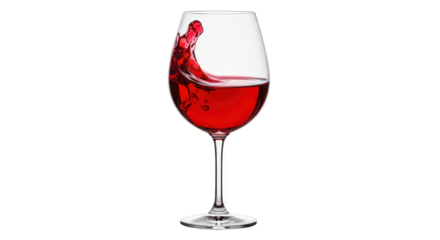 Isolated Red Wine Splash in Glass