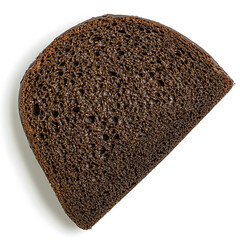Slice of Dark Rye Bread with Visible Crumb Structure
