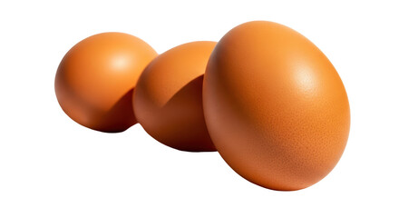 Isolated Three Eggs