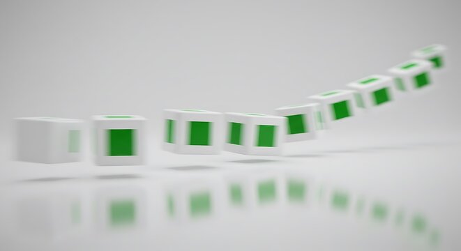 3D business graph with medical research equipment for healthcare technology