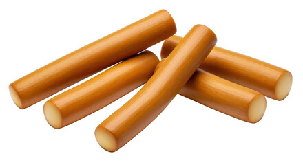 Isolated Pile of Crispy Snack Sticks