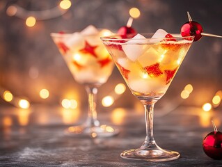 Sherry Bomb summer cocktail chilled with ice, ideal for a festive Fourth of July celebration 