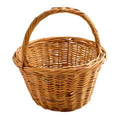 Obraz premium Round wicker basket with handle