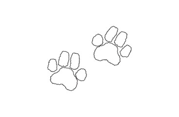 犬の足跡シルエット