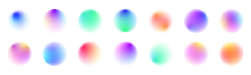 Space bright colorful shapeless frame PNG on white background.	Round banner with neon gradient isolated on white transparent background in PNG vector format.