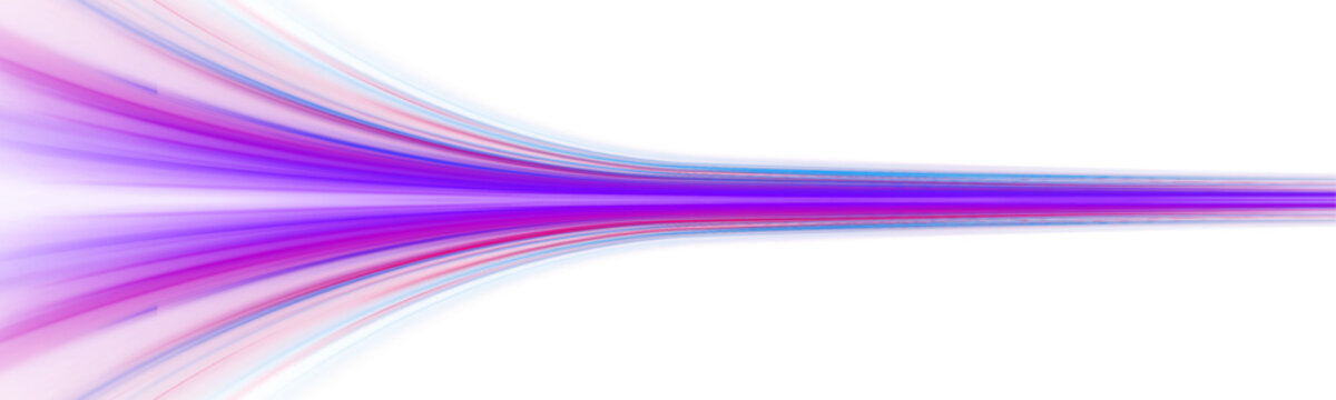 Big data traffic visualization, dynamic high speed data streaming traffic. Abstract neon rays of light on a transparent background in PNG format. 